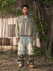 Bottons Dad Long Sleeve Shirt Olive Green (Pre-order 15-25 days)