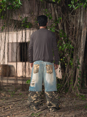 Henley Long Bottons Double Layer Brown