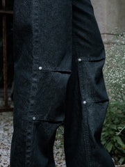Raw Denim Studdeds Bootcut Jeans