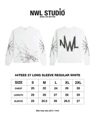 44TEES 37 Long Sleeve Regular White