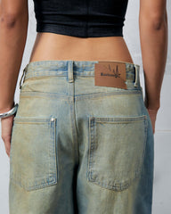Baggy Jeans Mudwash Wash Blue