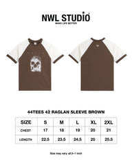 44TEES 42 Raglan Sleeve Brown