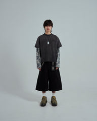 44TEES 30 Camo Sleeve Boxy Faded