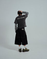 44TEES 30 Camo Sleeve Boxy Faded