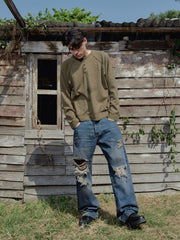 Vintage Blue Straight Fit Jeans