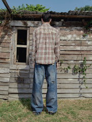 NWL Plaid Long Sleeve Shirt – Brick Brown