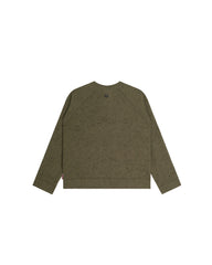 Henley Shirt long Sleeve Waffle Olive Green