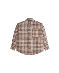 NWL Plaid Long Sleeve Shirt – Brick Brown