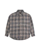 Vixen Long Sleeve Plaid Shirt Grey-Beige