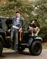 DM02 Plaid Long Sleeve Shirt Black