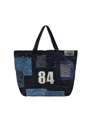 1of1 Black Sashiko Patchwork Tote Bag 07