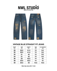 Vintage Blue Straight Fit Jeans