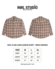 NWL Plaid Long Sleeve Shirt – Brick Brown