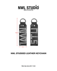 NWL Studded Leather Keychain *Hand Made*