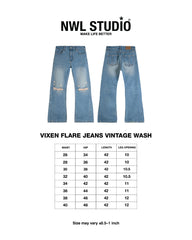 Vixen Flare Jeans Vintage Wash