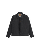 DOUBLE RAW DENIM JACKET BLACK