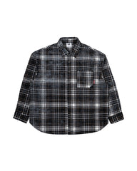 DM02 Plaid Long Sleeve Shirt Black