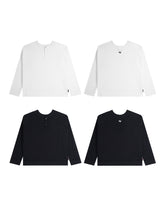 Henley Shirt long Sleeve Waffle