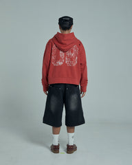 44TEES 26 Hoodie Red Faded