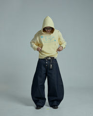 44TEES 27 Hoodie Yellow Faded