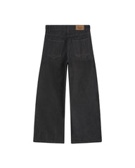 DOUBLE RAW DENIM BAGGY BLACK
