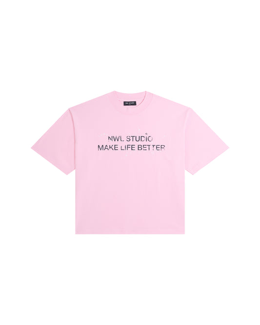 Make Life Better Pink Boxy