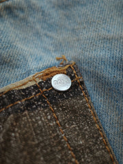 Jorts Denim Light Fade Camo Patchworks