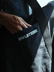 Big Tote Bag Canvas Black Fade