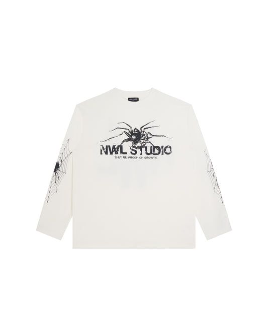 Spider Web Grow Long-Sleeve White
