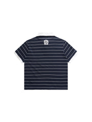 NWL x TV OFF, Stripe Polo Navy (For Reserve,Ship on 04/09/26)