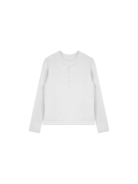 Henley Long Bottons Double Layer Biege