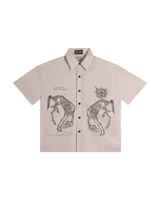 Vixen Boxy Shirt Beige