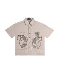 Vixen Boxy Shirt Beige