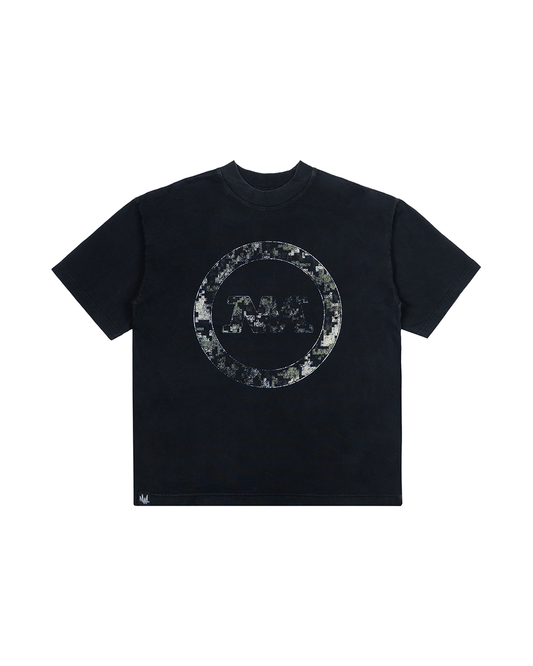 DM09 Graphic Camo Boxy T-Shirt Dark Fade