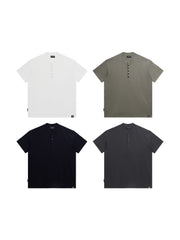 Short Henley White, Gray, Black, Green