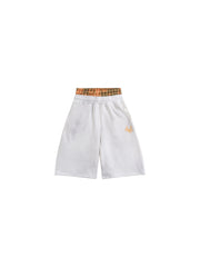 Dandadan Layered Plaid Short White