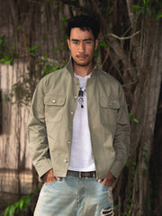Bottons Dad Long Sleeve Shirt Olive Green (Pre-order 15-25 days)