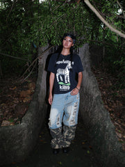 Double Layer Denim-Camo Light Fade