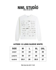 44TEES 10 Long Sleeve White