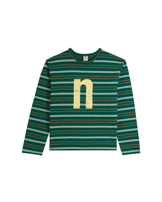 44TEES 33 Striped Long Sleeve Regular Green
