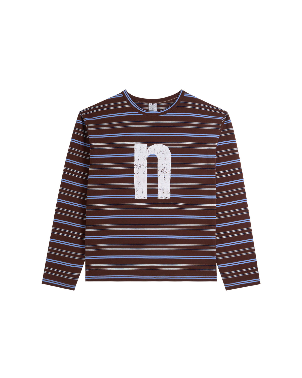 44TEES 36 Striped Long Sleeve Regular Brown