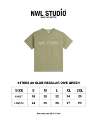 44TEES 20 Slub Regular White