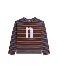 44TEES 36 Striped Long Sleeve Regular Brown