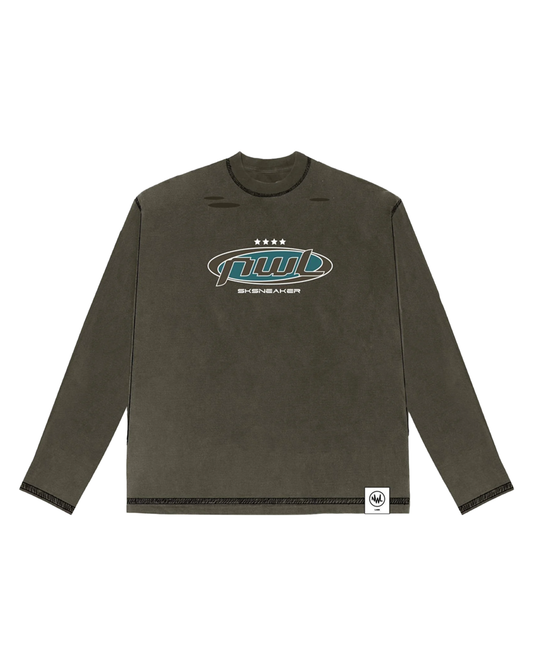 NWL24 NWL x SK SNEAKER 01 Boxy Long Slevee Brownfade