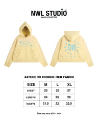 44TEES 27 Hoodie Yellow Faded