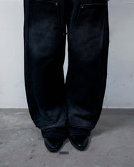 Double Knee Sweat Pant Black Fade