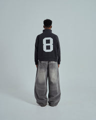 44TEES 25 Half Zip Sweater Faded