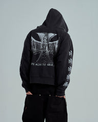 44TEES 22 Hoodie Zip Faded