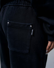 Double Knee Sweat Pant Black Fade