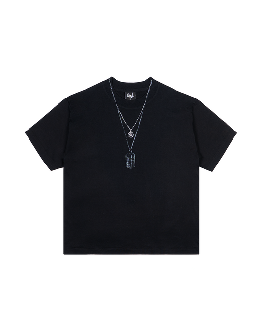 DM26 Necklace Boxy T-Shirt Black